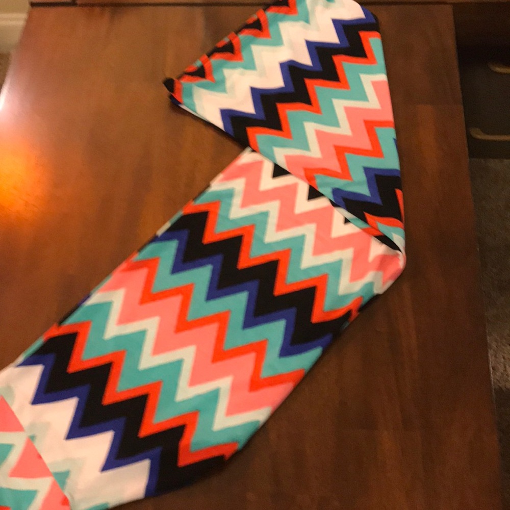 Multicolor chevron flare pants